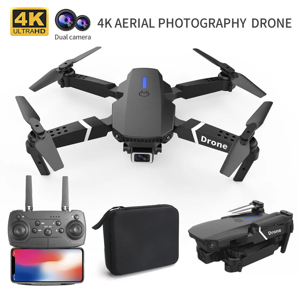 Drone profissional com câmera 4k grande angular