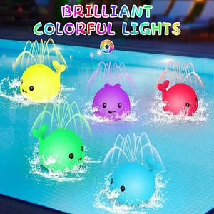 Brinquedo animais xafariz iluminados para banho